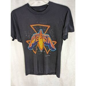 Vintage Petra Metal Band Tee Black Softstyle Petrified Prod 1985 Small S